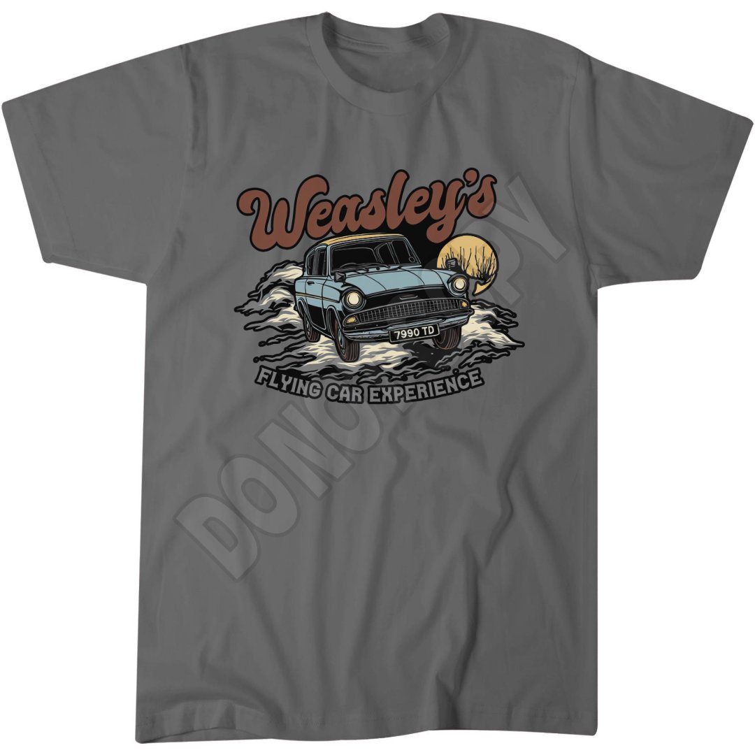 Flying Car T-Shirt, Vintage Style Tee, Gift for Car Enthusiasts