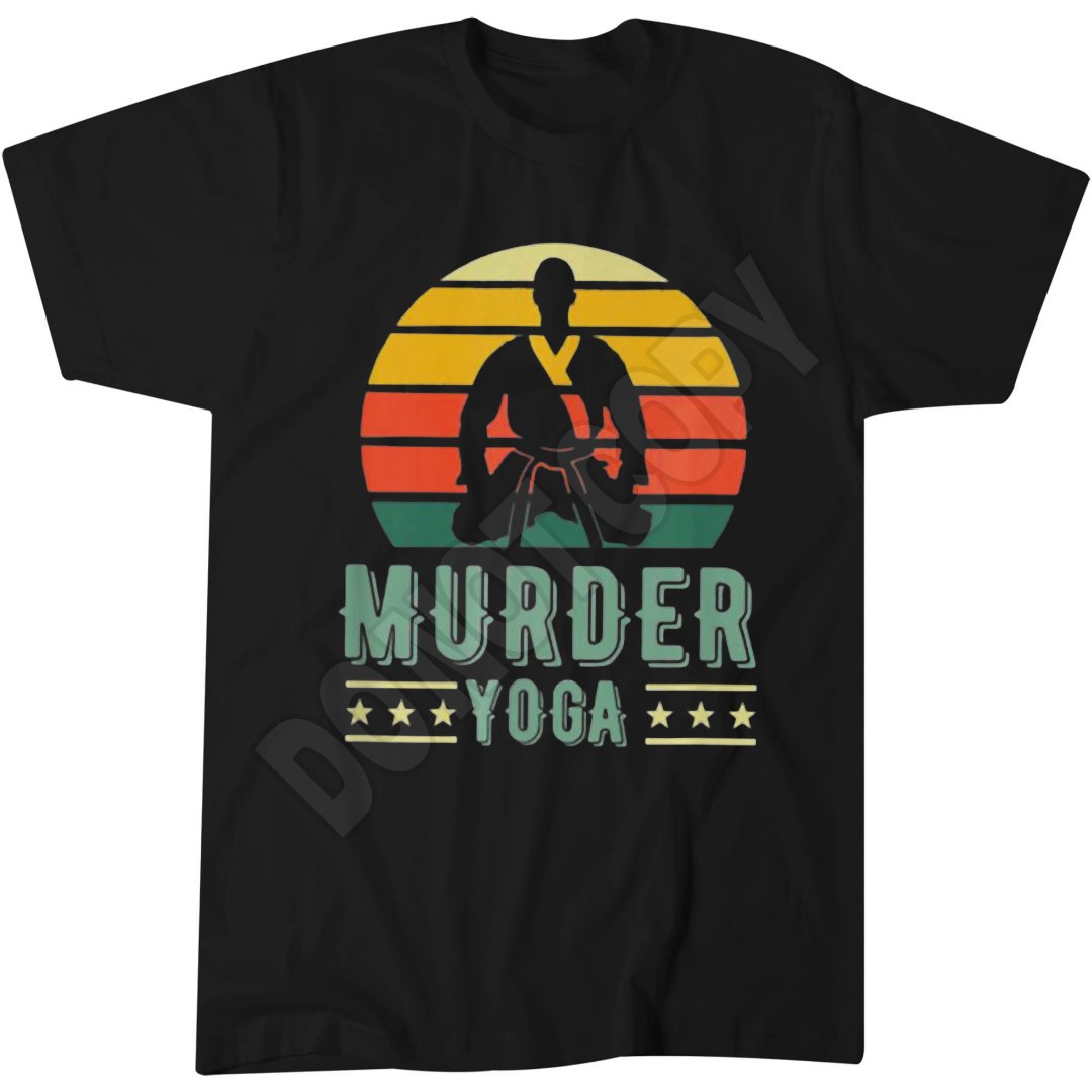 Jiu Jitsu Yoga Vintage Sunset T-Shirt, Funny Retro Design