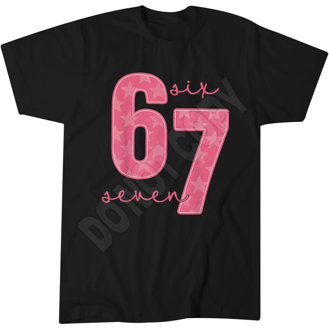 Pink Six Seven Shirt, Funny Trending Meme, Kids Apparel