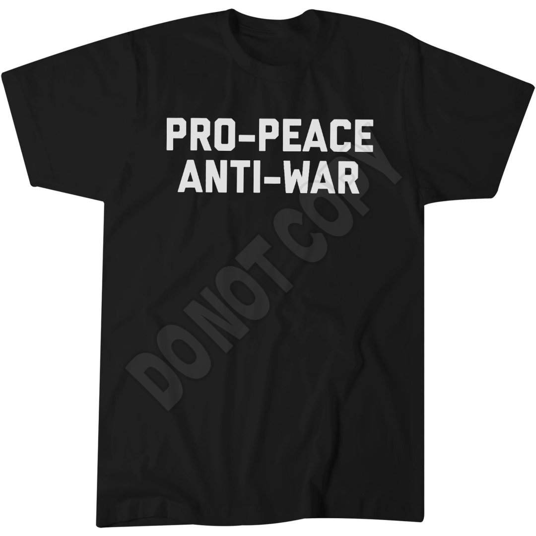Pro-Peace Anti-War T-Shirt, Simple Statement, Peaceful Apparel