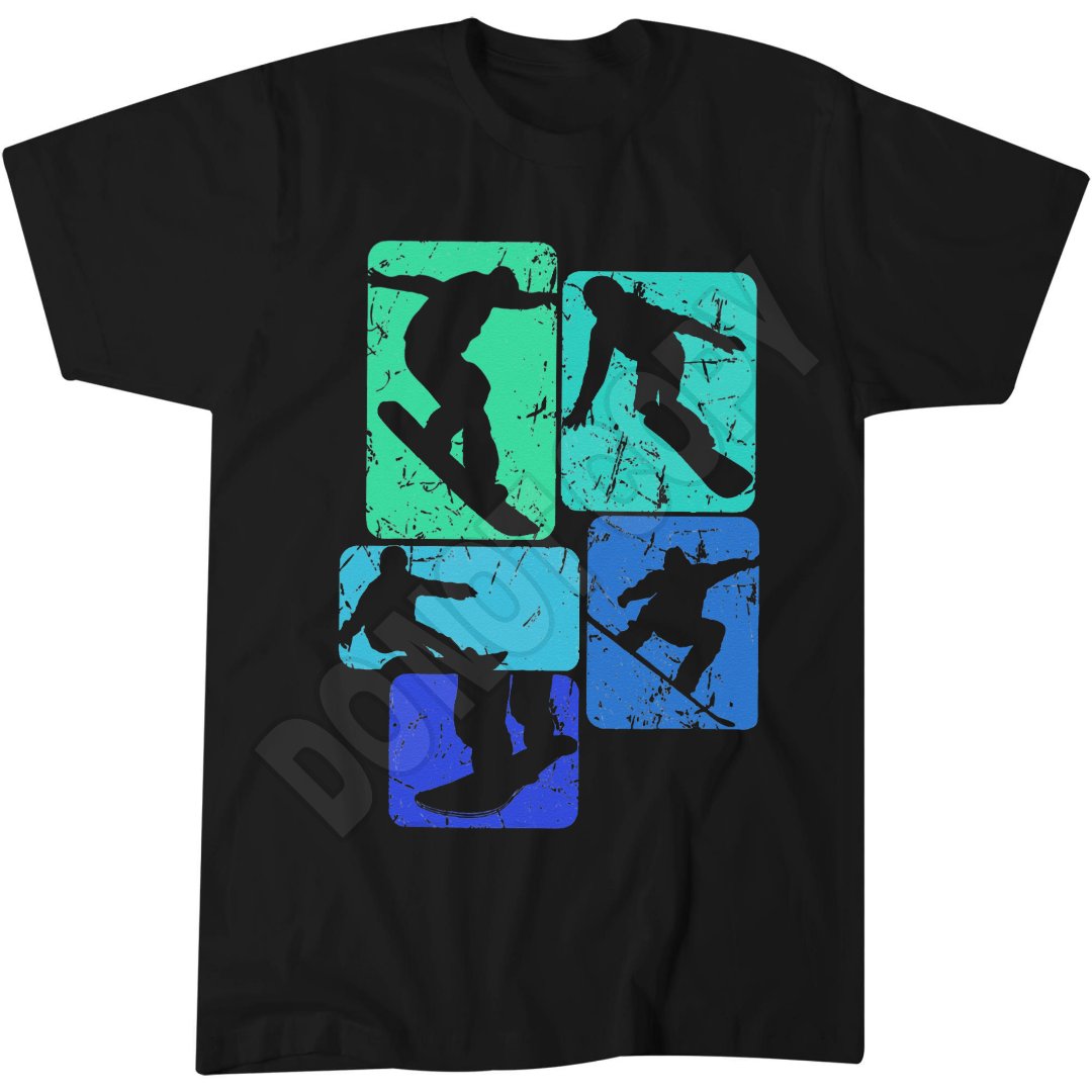 Retro Snowboard Goggles Mountain Snowboarding Vacation T-Shirt