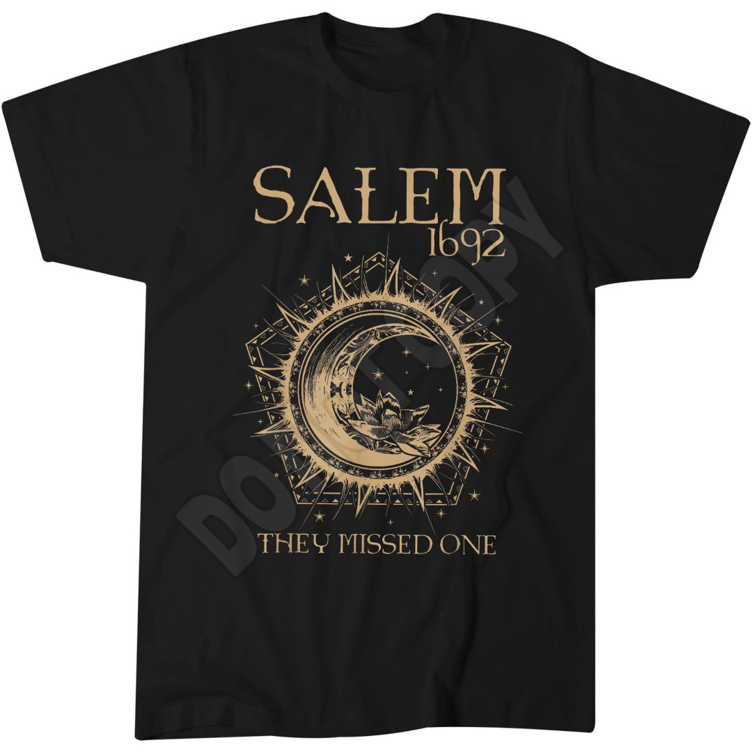 Salem 1692 Witch Trials T-Shirt, Occult Gothic Style