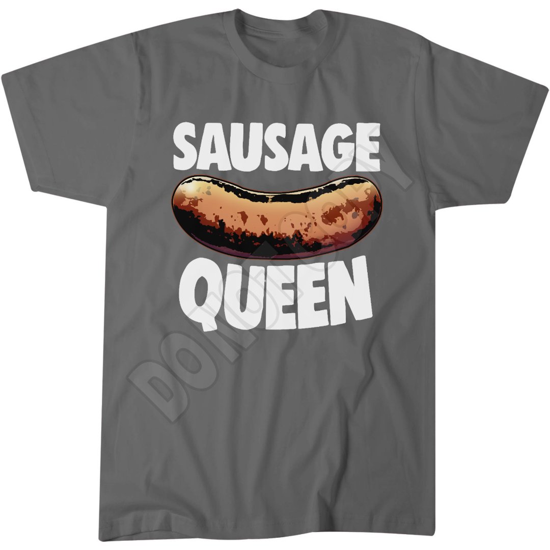 Sausage Queen T-Shirt, Retro Food Art, Foodie Fashion
