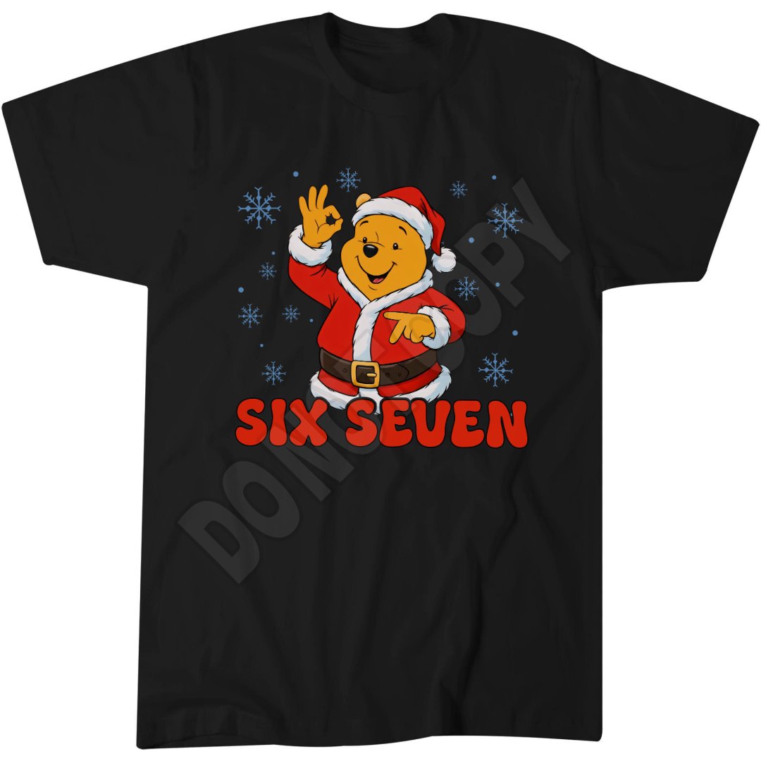 Six Seven Bear Xmas Shirt, 6 7 Christmas Jumper, Kids Popular Meme T-Shirt