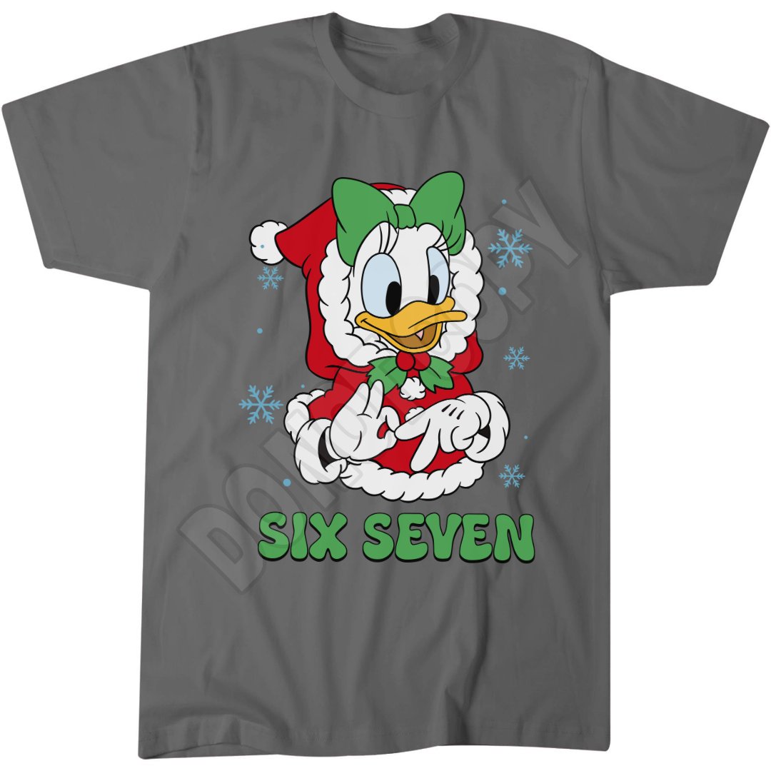 Six Seven Duck Xmas Shirt, 6 7 Christmas Jumper, Kids Popular Meme T-Shirt