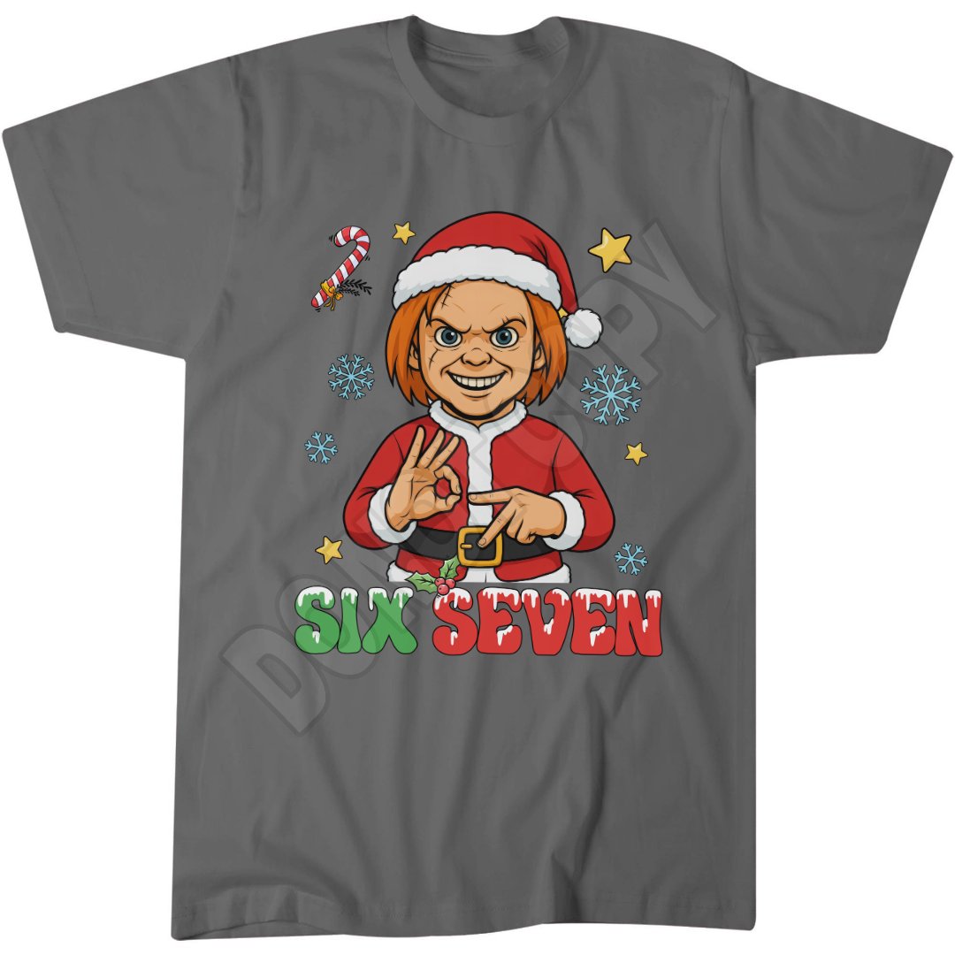 Six Seven Funny Top, Christmas 6 7 Doll Shirt, Halloween Popular Meme T-Shirt