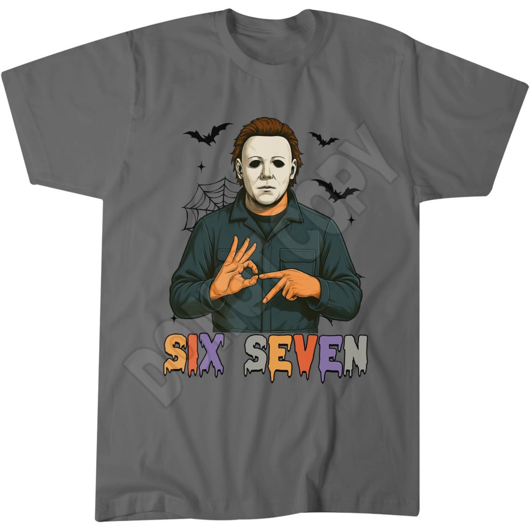 Six Seven Funny Top, Hands 6 7 Joke Shirt, Halloween Popular Scary Meme T-Shirt