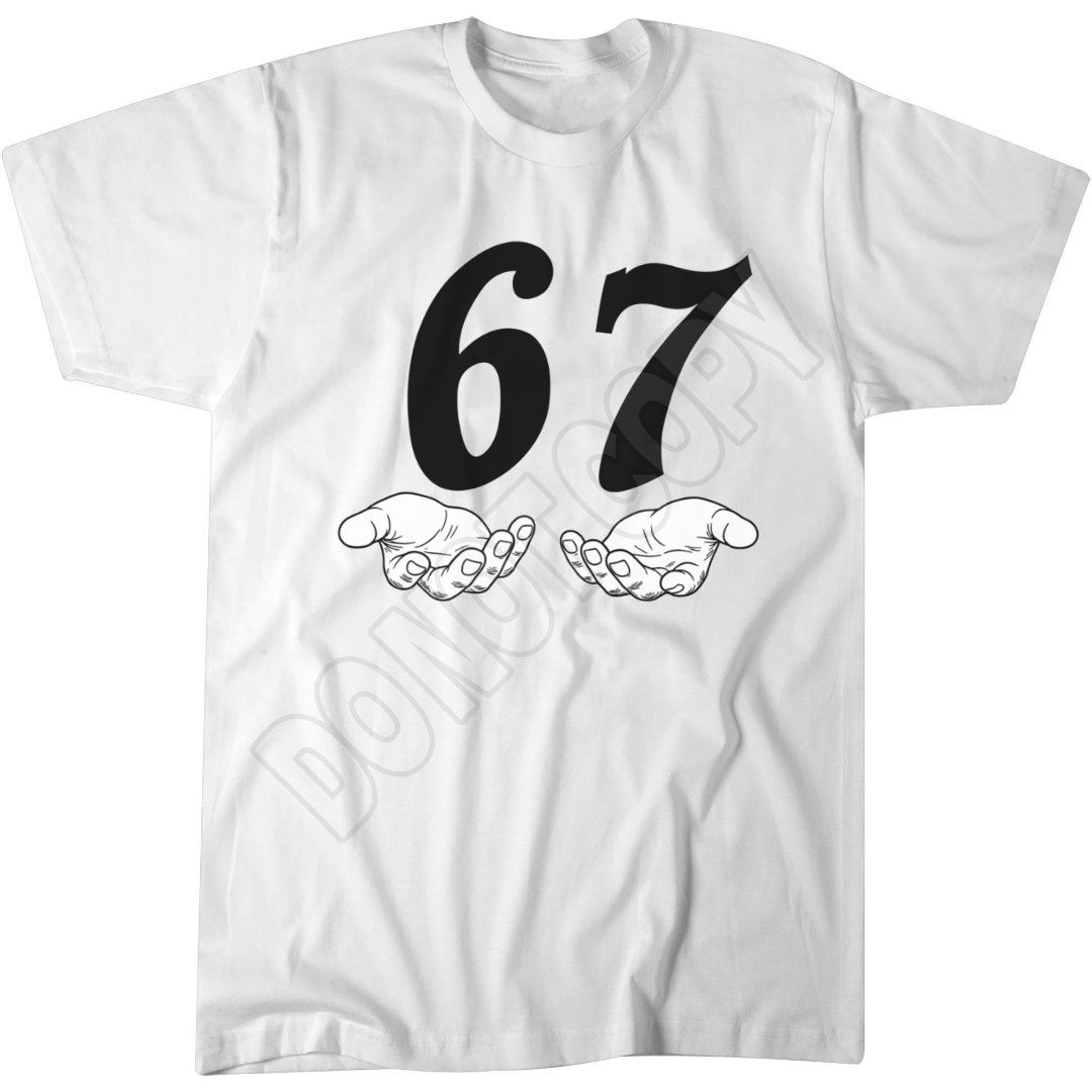Six Seven Funny Top, Hands 6 7 Joke Shirt, Popular Meme T-Shirt