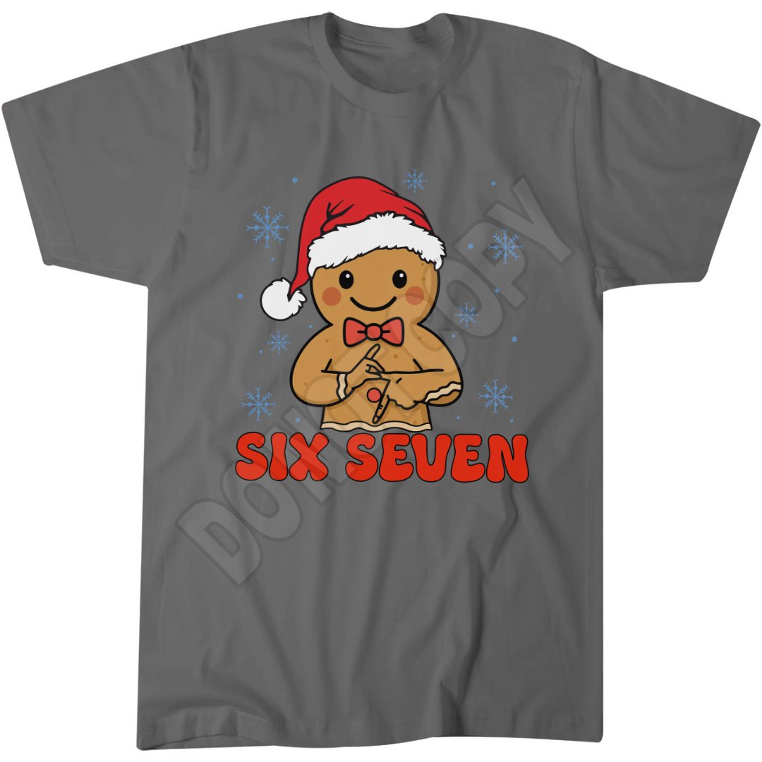 Six Seven Gingerbread Xmas Shirt, 6 7 Christmas Jumper