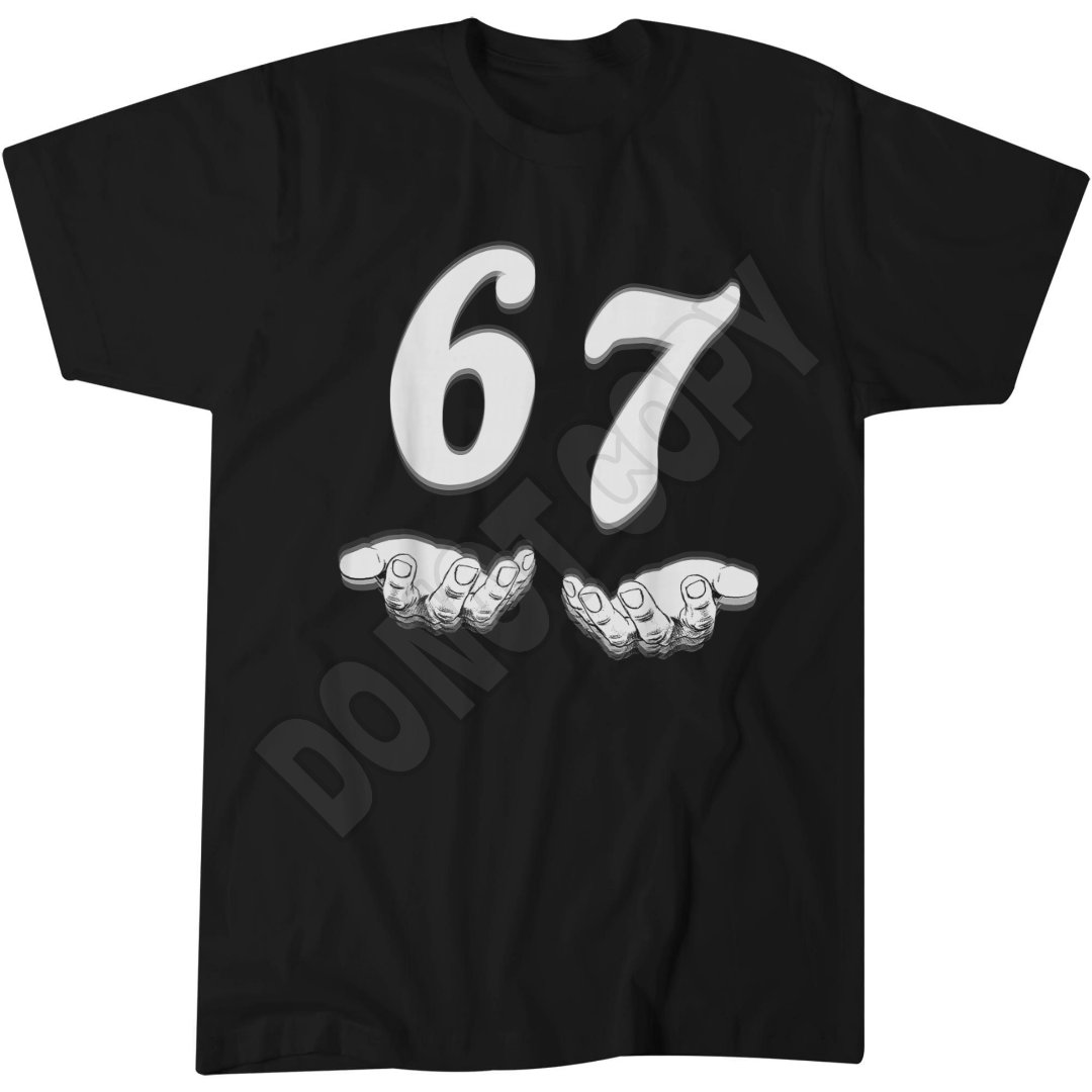 Six Seven Hands Tee, Popular Trending Meme, Funny 67 Kids T-Shirt
