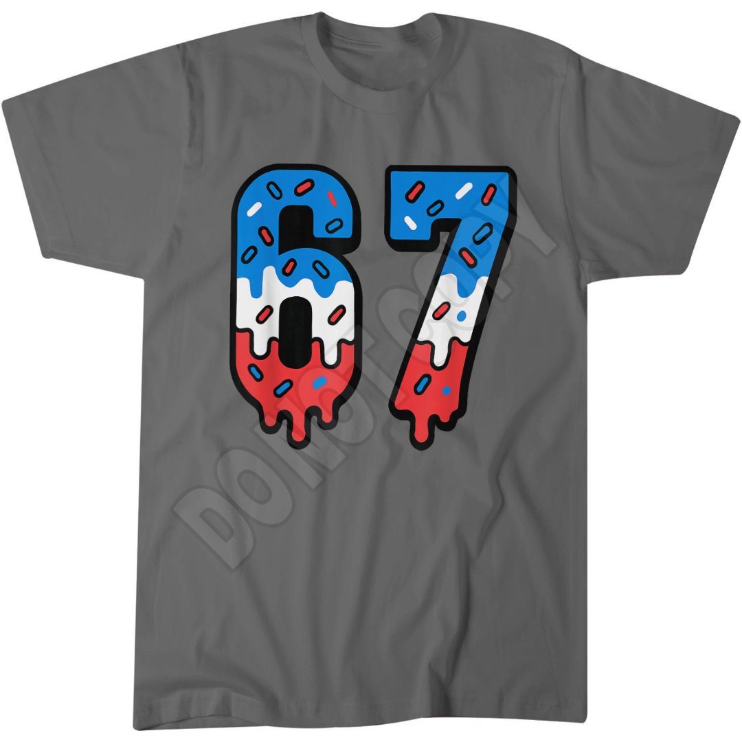 Six Seven Shirt, Red, White & Blue Top, 6,7 Popular Trending Meme Kids T-Shirt