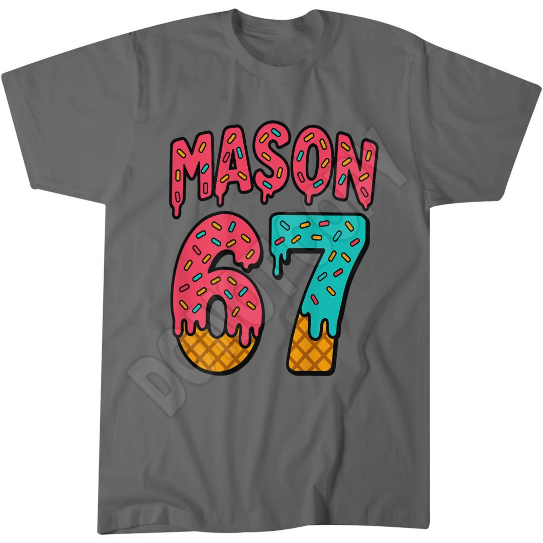 Six Seven Tee, Mason Kid 67 Funny Meme, Baseball Shirt, Cool Number 67 T-Shirt