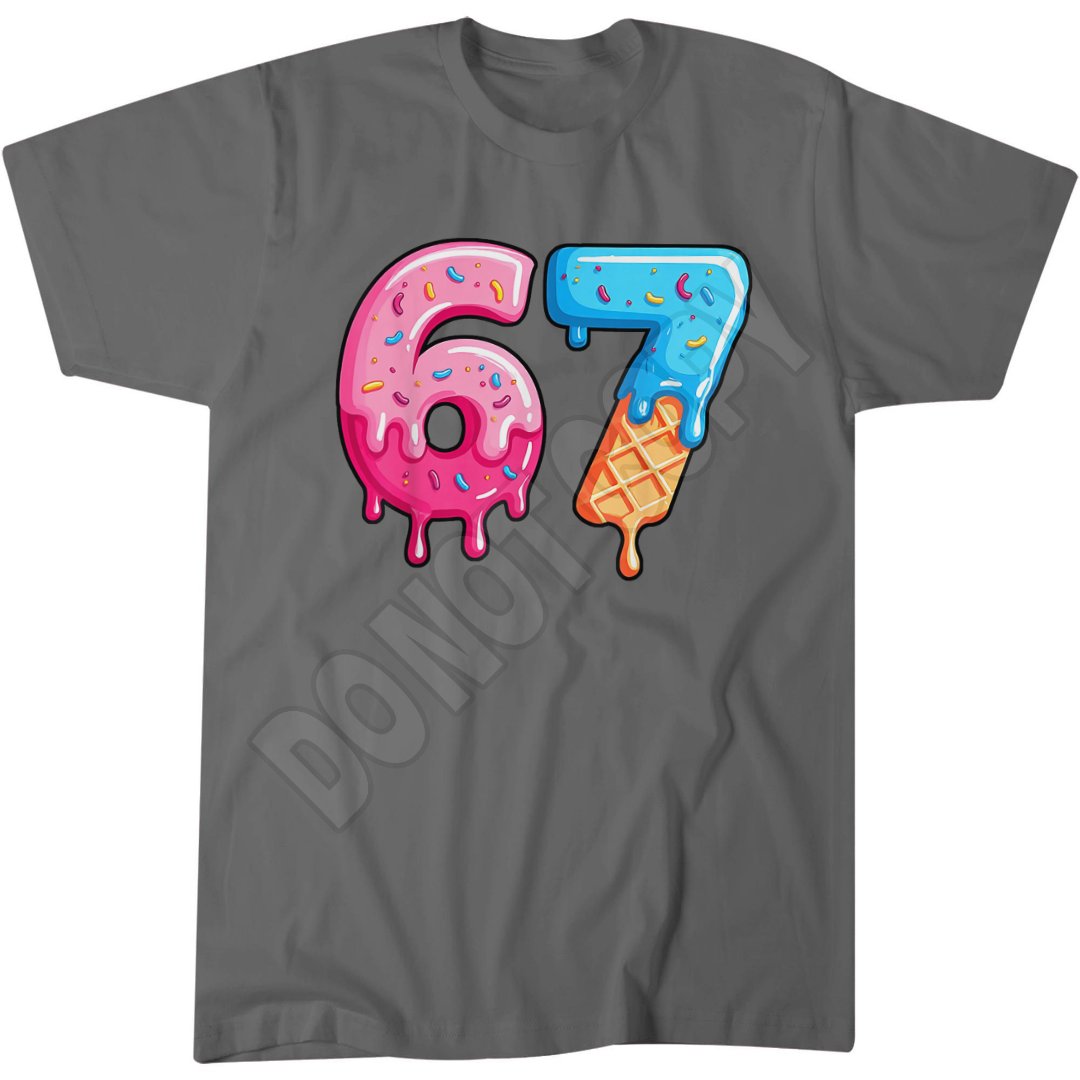 Six Seven Tee, Sweet Kids 67 Funny Meme, Colorful Fun Shirt