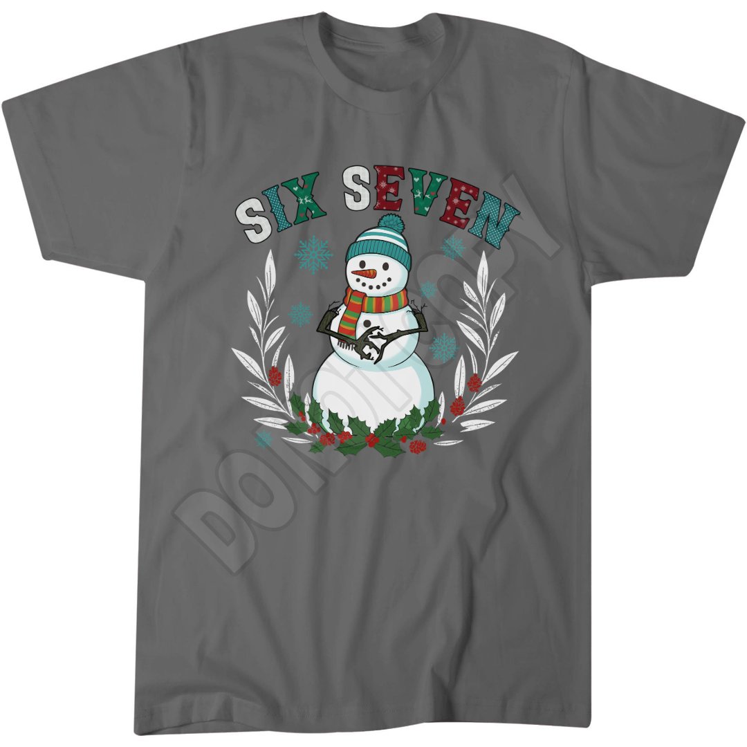 Six Seven Xmas Shirt, 6 7 Christmas Jumper, Snowman Kids Popular Meme T-Shirt