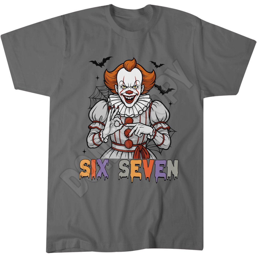 Six Seven Xmas Shirt, 6 7 Scary Clown Jumper, Kids Popular Meme T-Shirt