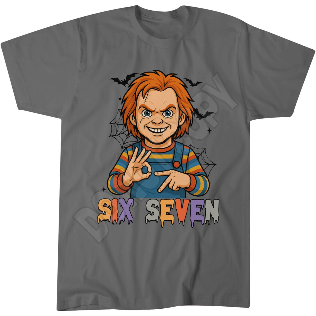 Six Seven Xmas Shirt, 6 7 Scary Halloween Jumper, Kids Popular Meme T-Shirt