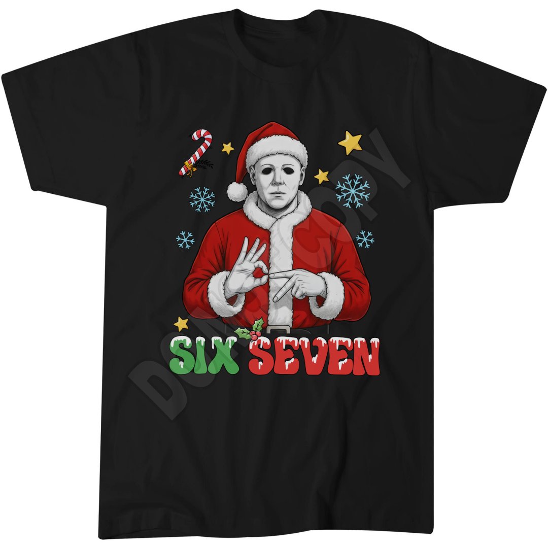 Six Seven Xmas Shirt, Christmas 6 7 Joke Shirt, Halloween Popular Meme T-Shirt