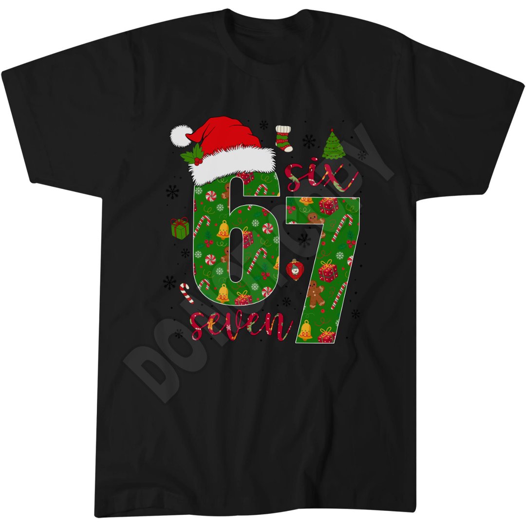 Six Seven Xmas Shirt, Funny 6 7 Christmas Jumper, Kids Popular Meme T-Shirt