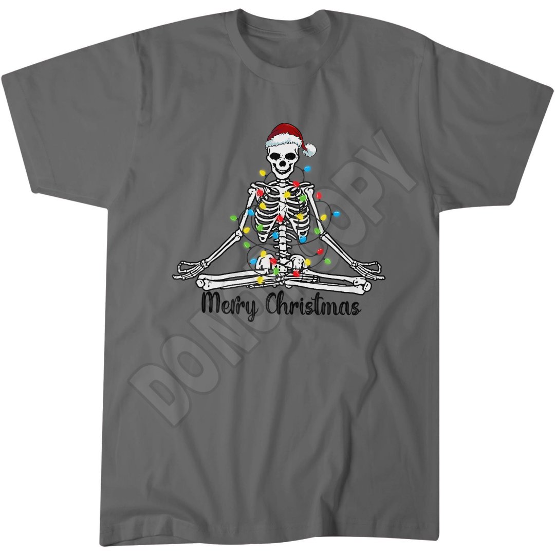 Skeleton Do Yoga Ugly Christmas T-Shirt, Ugly Christmas, Holiday Humor