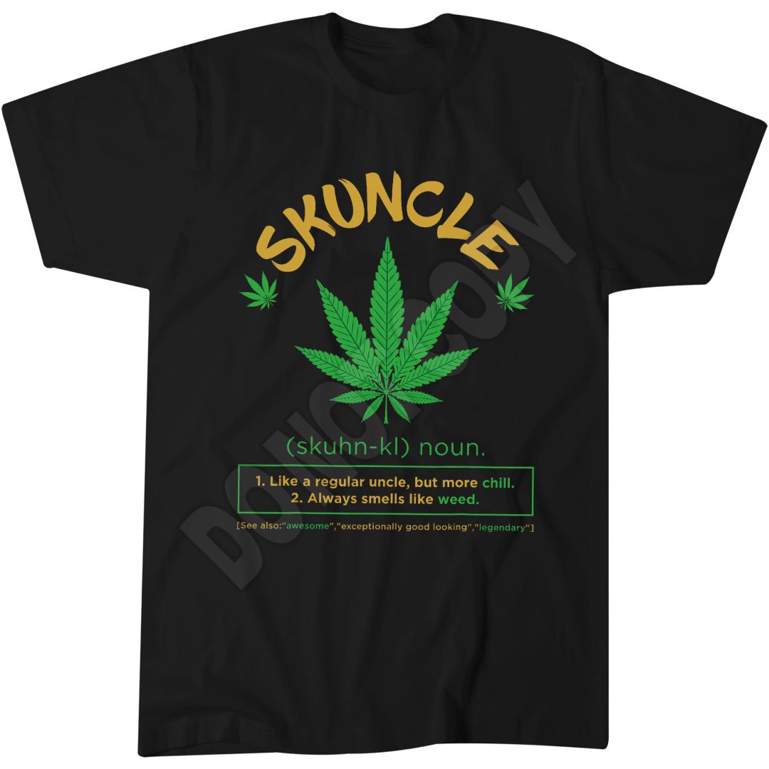 Skuncle Weed T-Shirt, Funny Stoner Humor, 420 Apparel