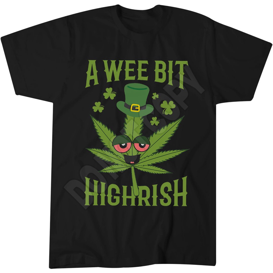 St Patrick's Day Weed T-Shirt, 420 Marijuana, Irish Pot Leaf