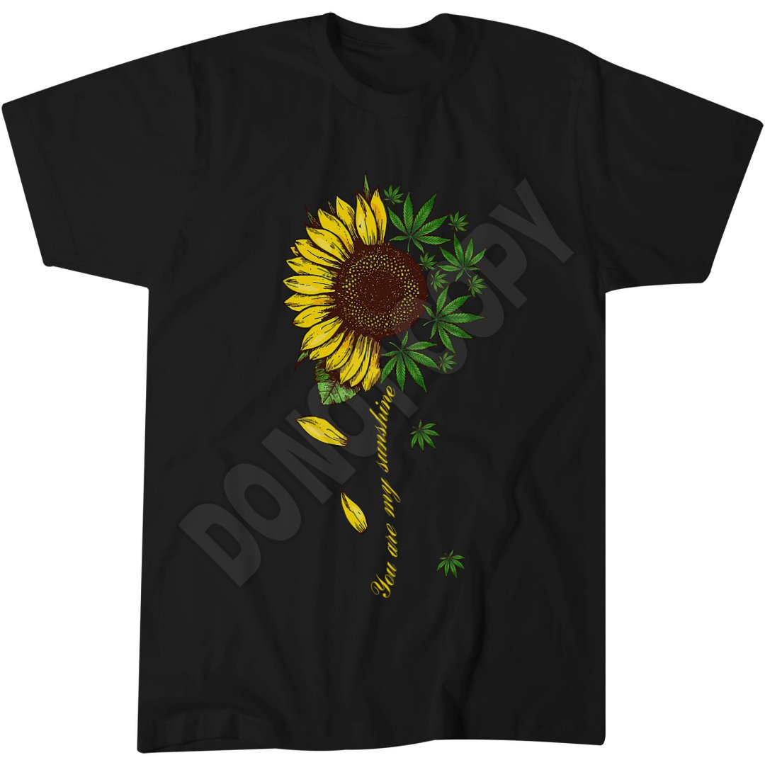 Sunflower Weed T-Shirt, 420 Weed Aesthetic, Stoner Vibes