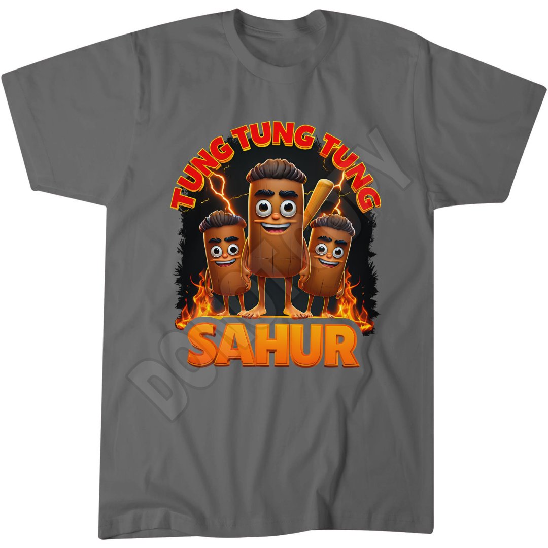 Tung Tung Tung Sahur Italian Brainrot T-Shirt, Wooden Trio Bat Meme Kids Gifts