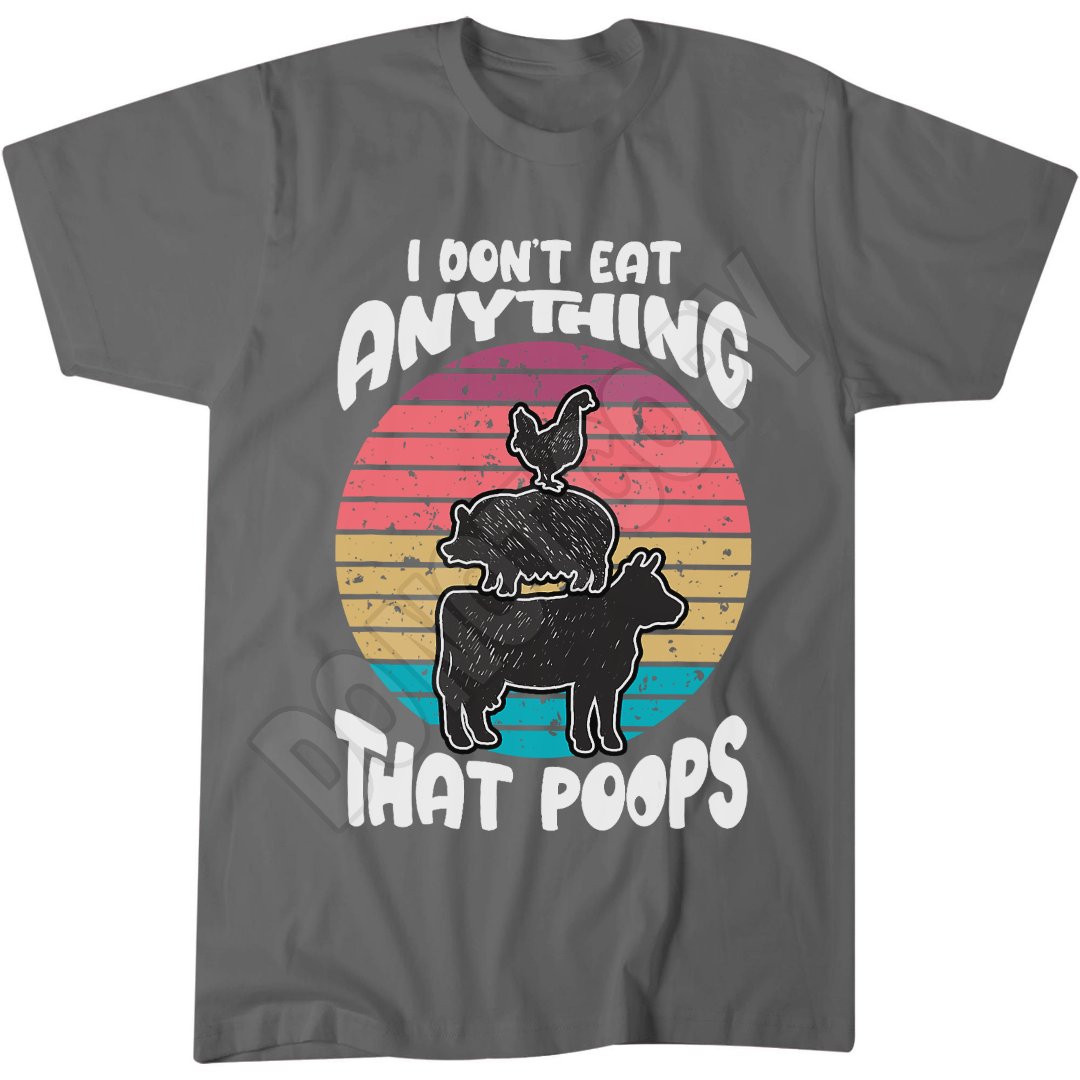 Vegan T-Shirt, Retro Vintage, Funny Sarcasm