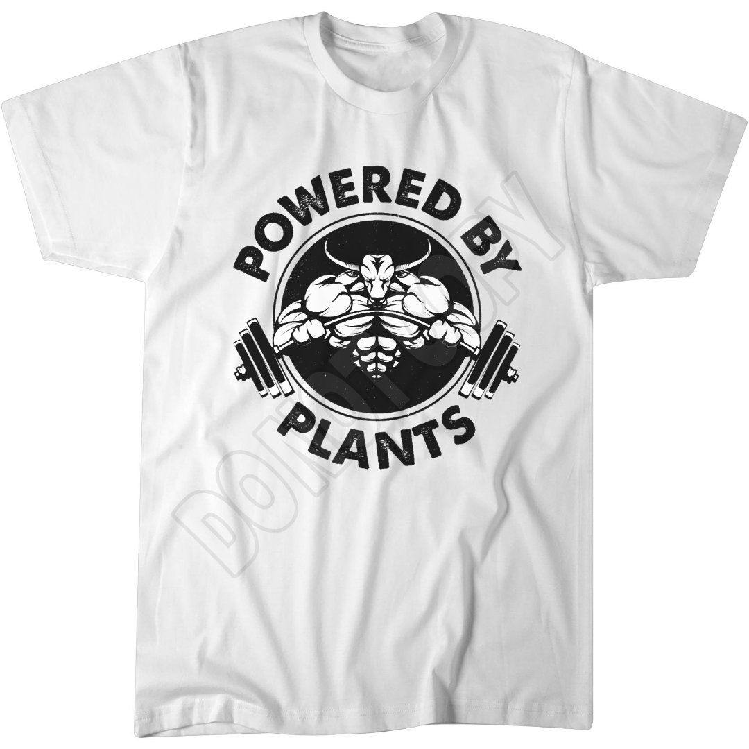 Vegan Workout T-Shirt, Plant-Powered Fitness, Eco-Friendly Clothing