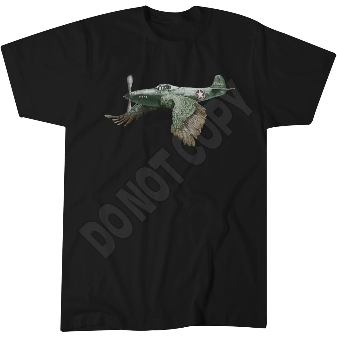 Vintage Military Airplane T-Shirt, Retro Aviation Style