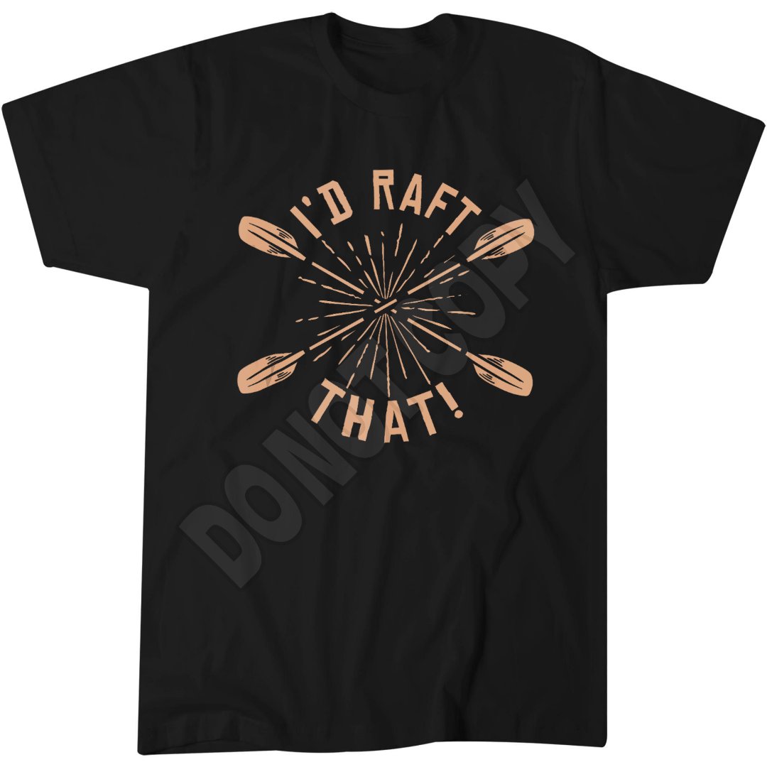 White Water Rafting T-Shirt, Adventure Paddle Print