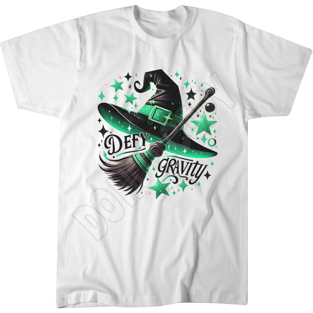 Witch Broom T-Shirt, Team Green Style, Defy Gravity Apparel