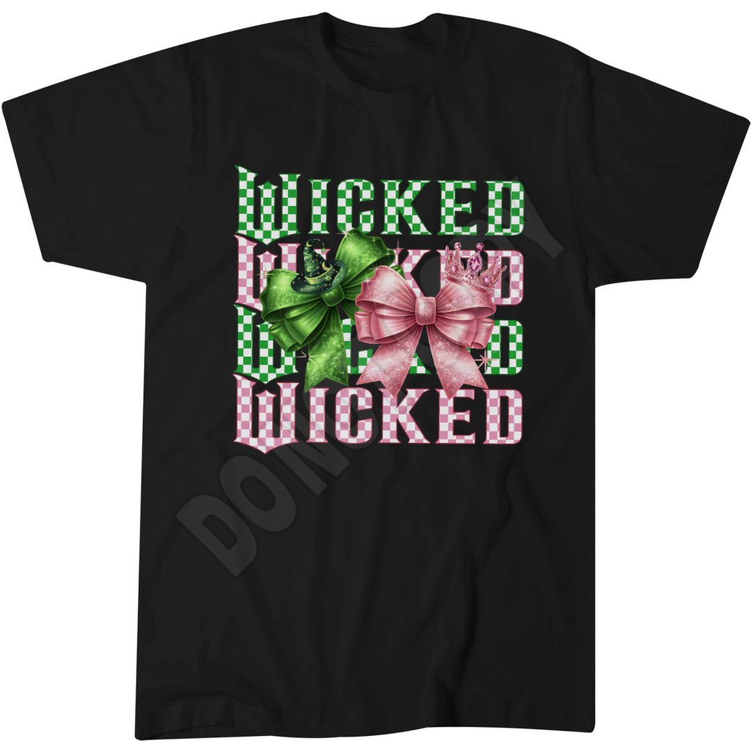 Witchy Green Pink Bow T-Shirt, Halloween Costume, Witchy Halloween Apparel