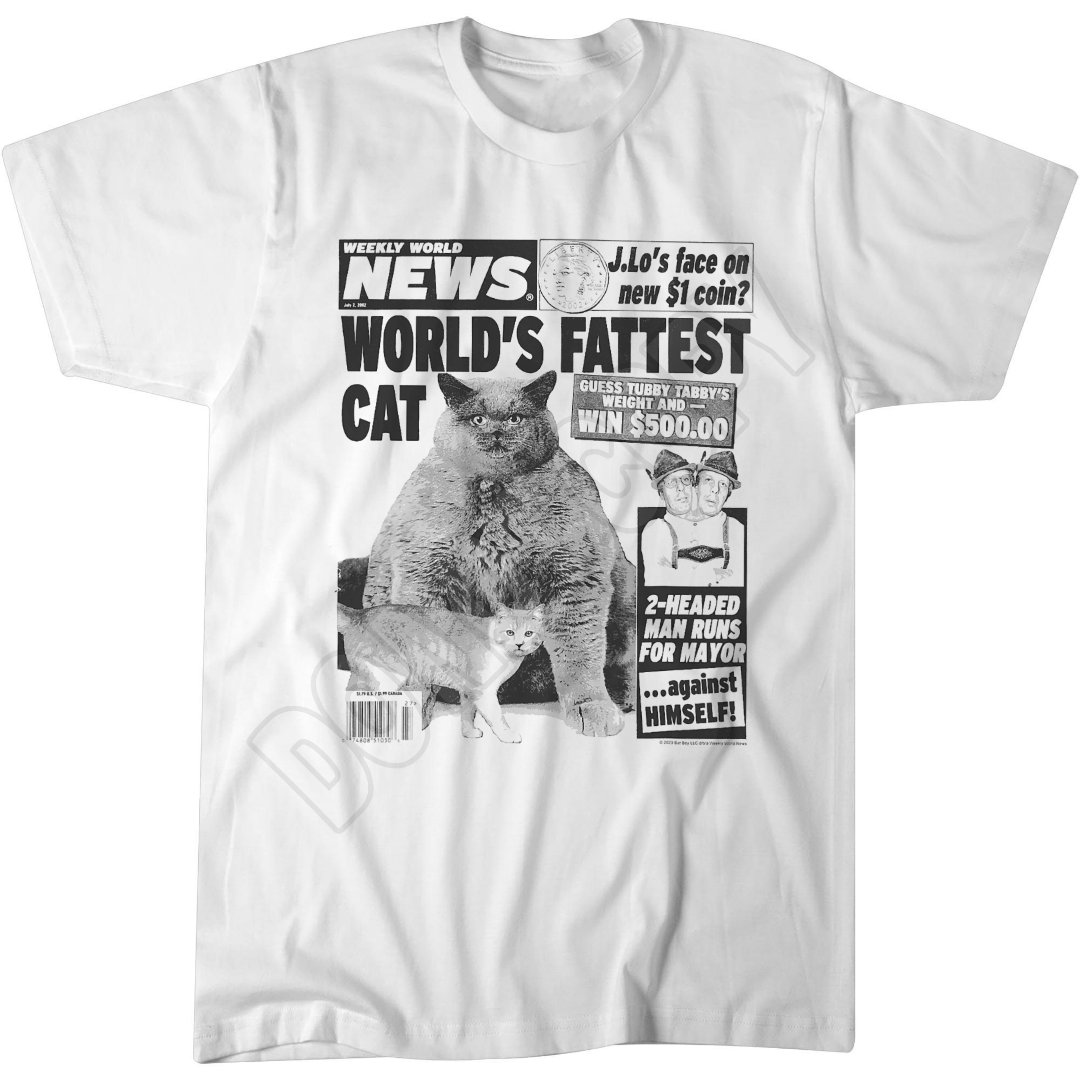 World's Fattest Cat T-Shirt, Vintage Retro, Pet Lover Apparel