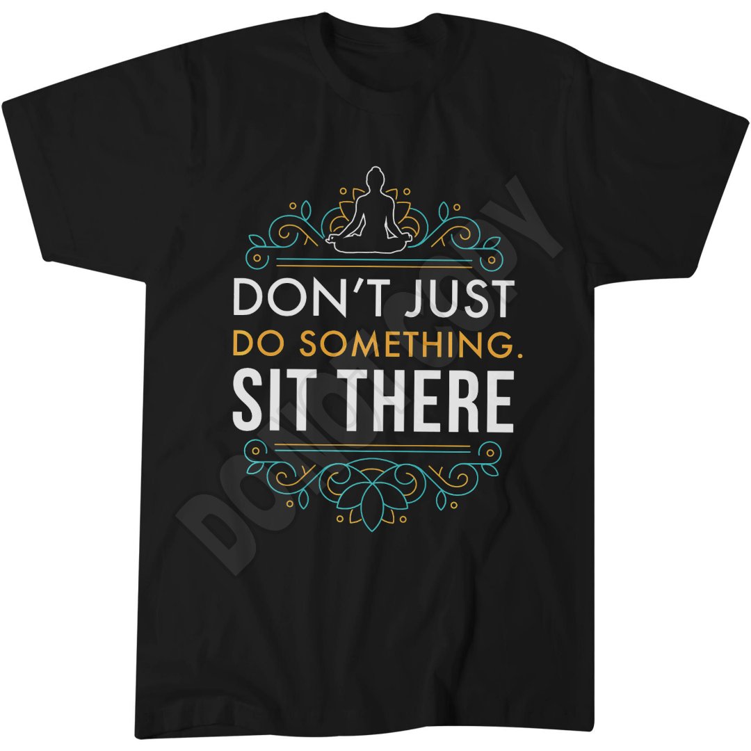 Yoga Meditation T-Shirt, Zen Mindfulness Style, Relaxation Apparel