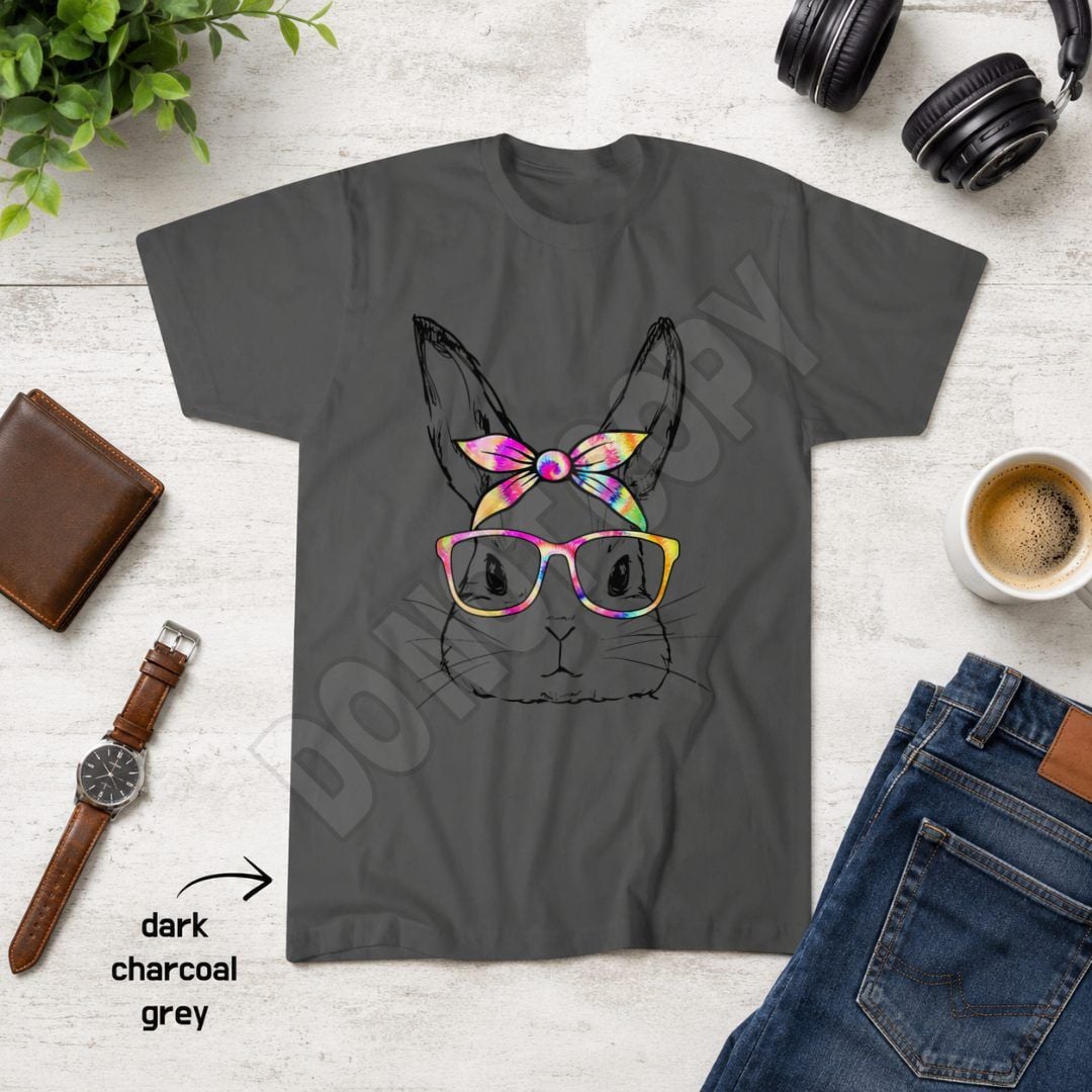 Dy Cute Bunny Face Tie Dye Glasses Easter Day T-Shirt