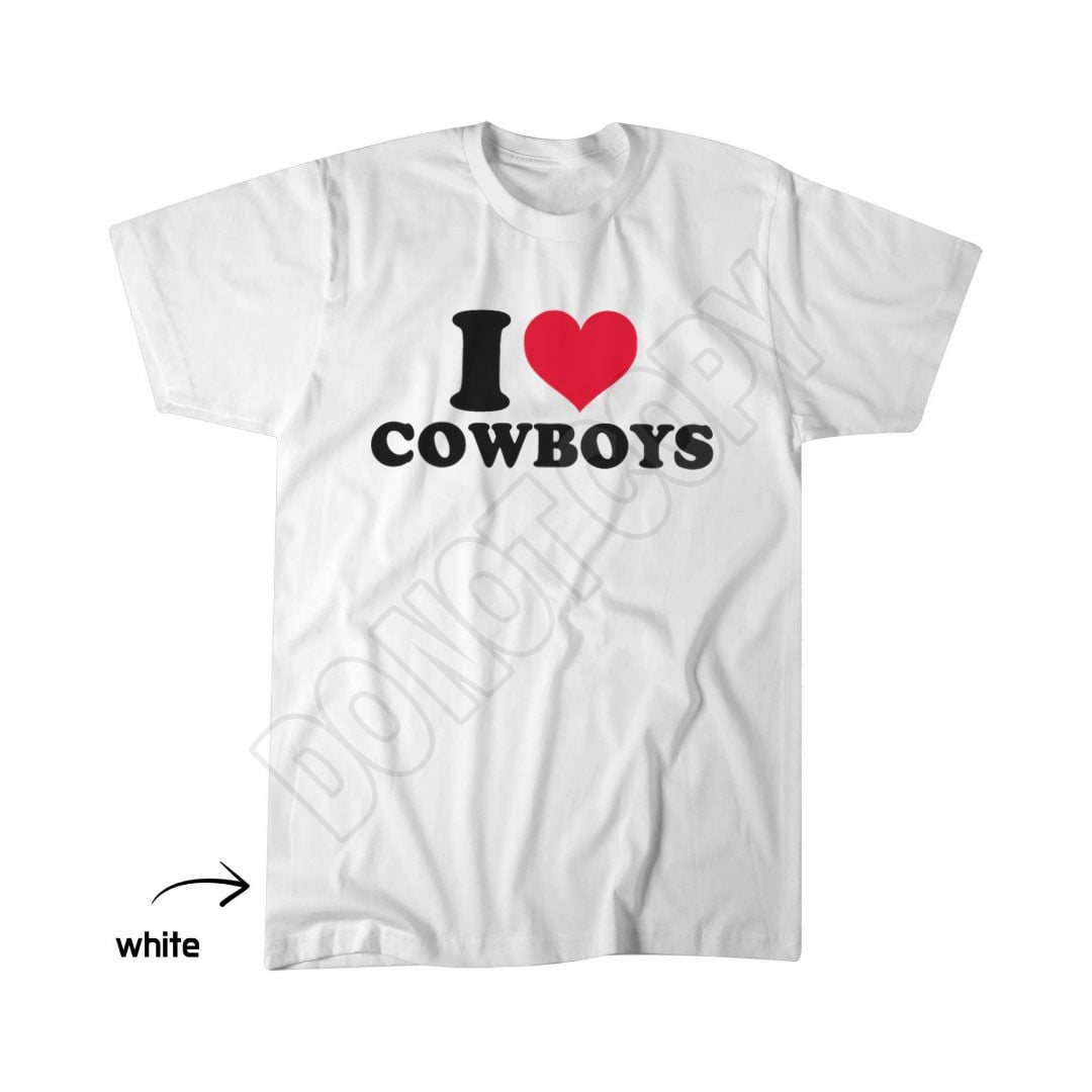 I Love Cowboys Western Cowboy Rodeo T-Shirt