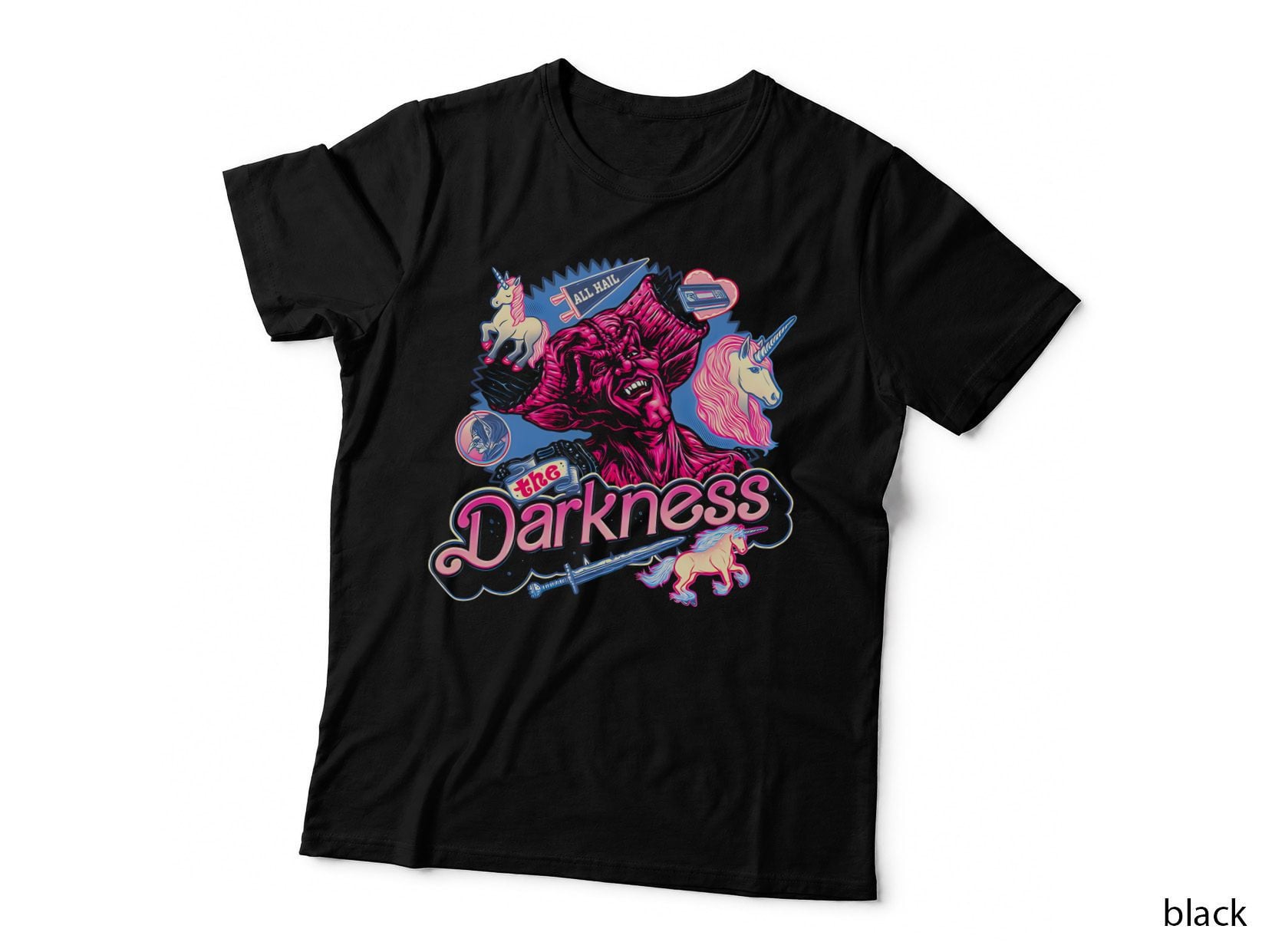 All Hail The Darkness Fantasy Unicorn 80s Movie T-Shirt, Mythical Hoodie