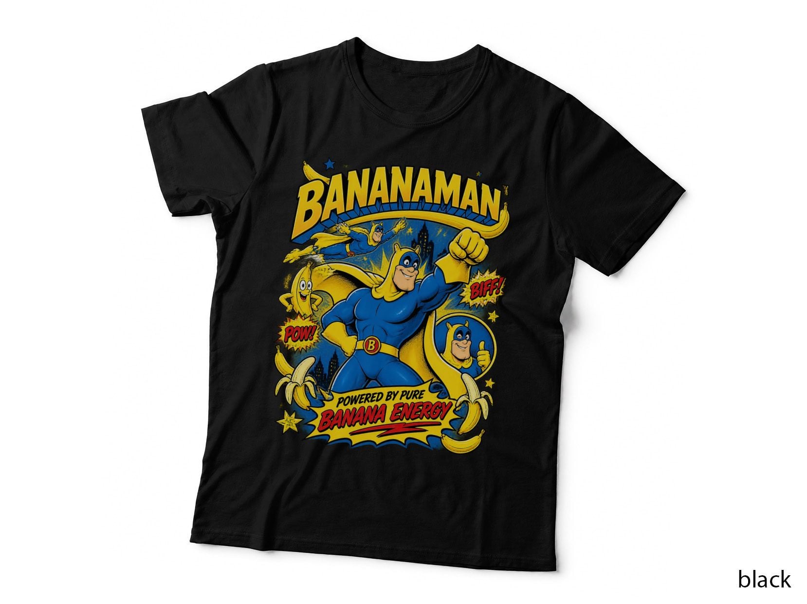 Bananaman Vintage Comic Superhero T-Shirt, 80s Kids Cartoon Hoodie, Sweatshirt