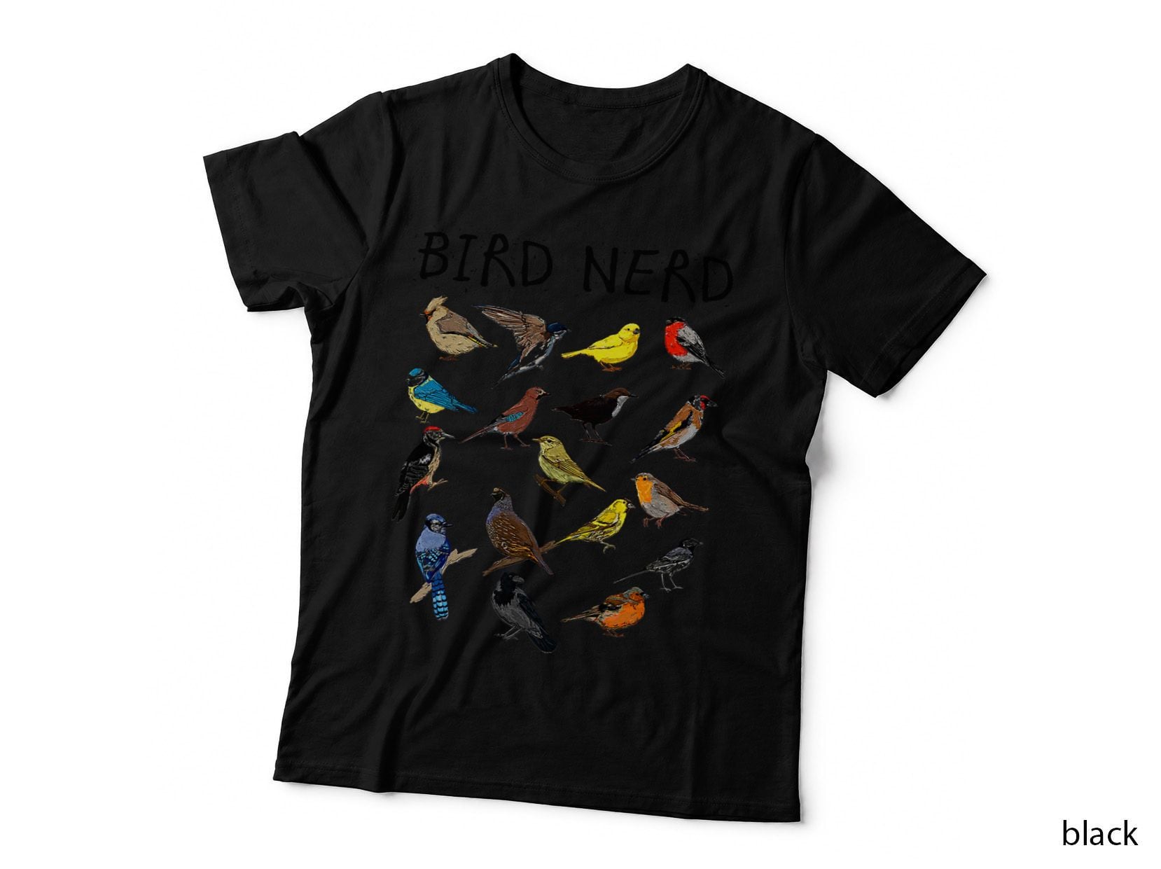 Bird Nerd T-Shirt, Different Kinds Of Birds Chart, Birdwatching Gift Hoodie