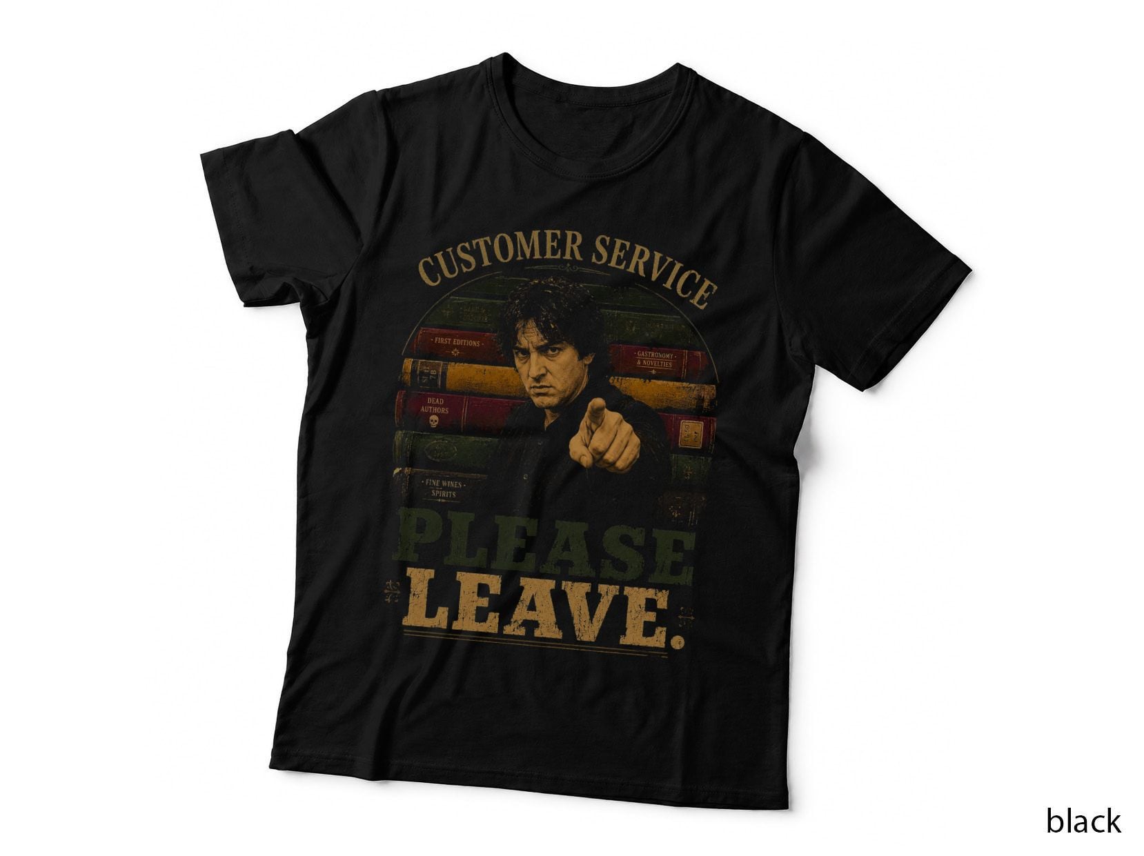 Black Books Please Leave T-Shirt, Vintage Bookshop British Sitcom Hoodie