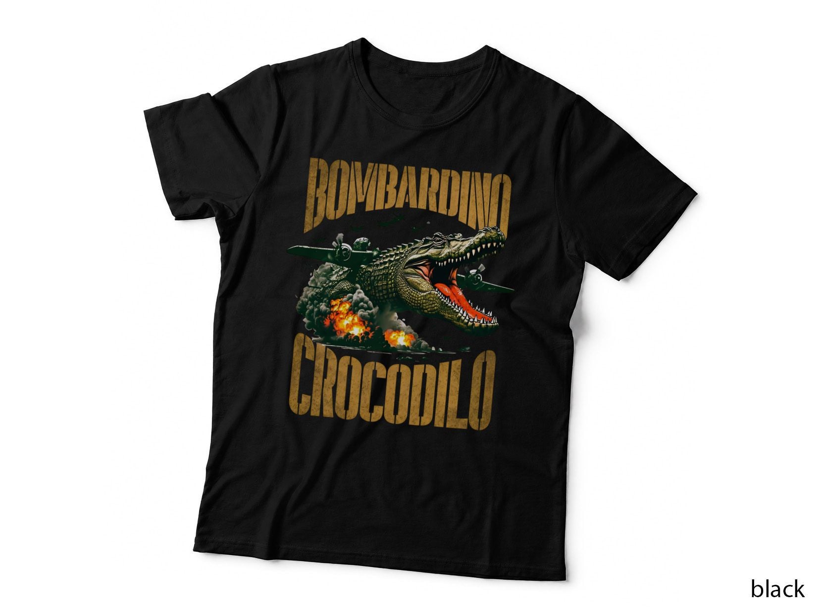 Bombardino Crocodilo T-Shirt, Italian Brain Rot Crocodile Kids Meme Hoodie