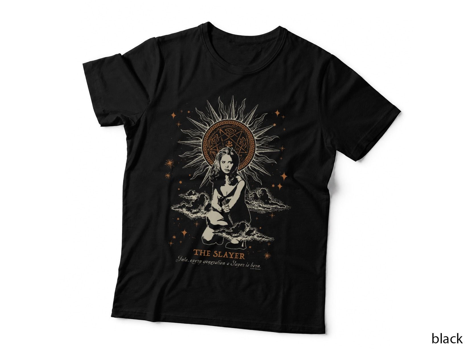 Buffy The Vampire Slayer Tarot Card T-Shirt, Vintage 90s Gothic Horror Hoodie