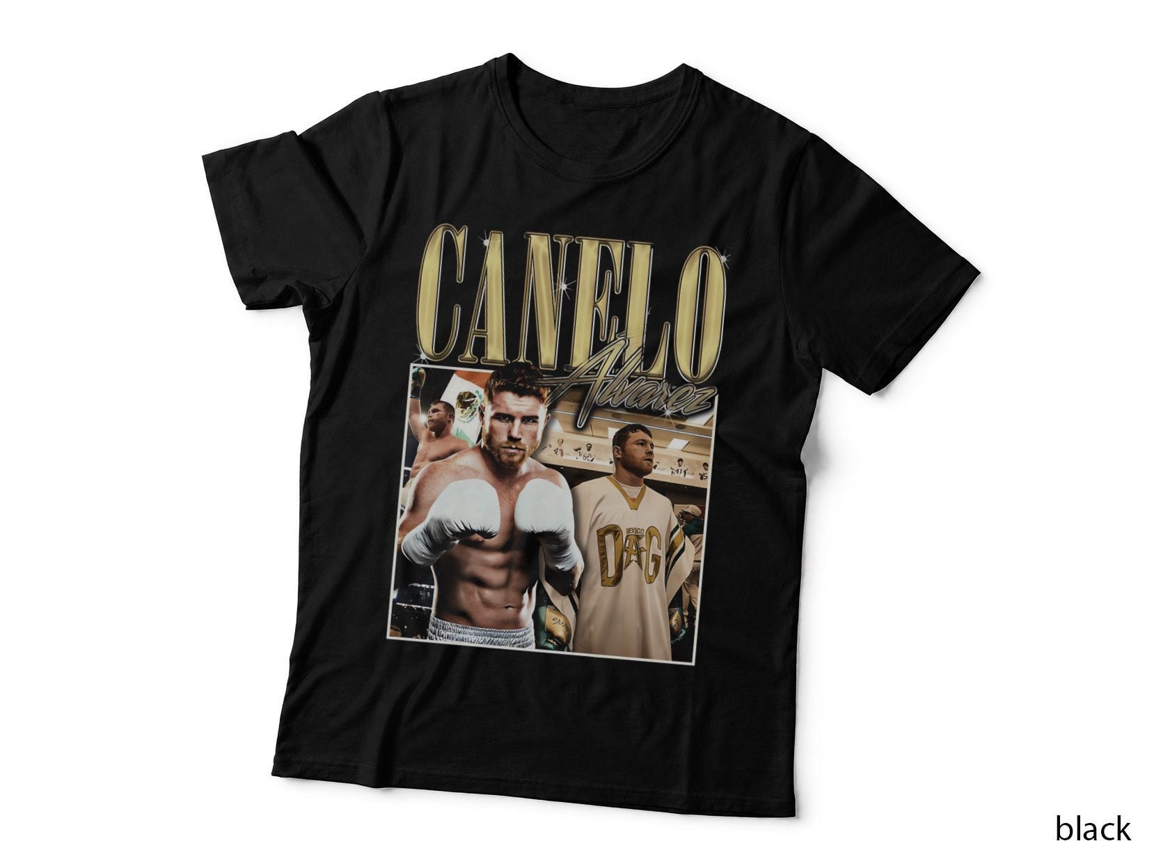 Canelo Alvarez Boxing T-Shirt, Halftone Boxer Mexican Champion Hoodie