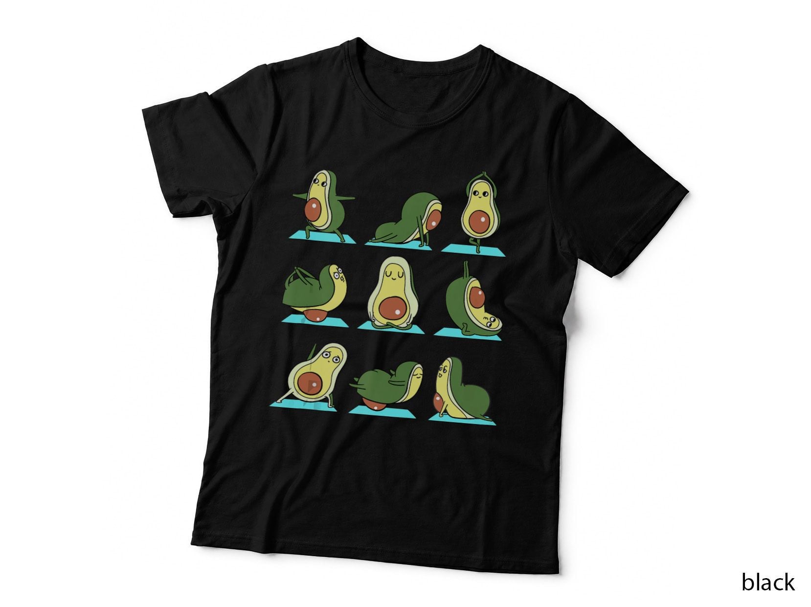 Cute Avocado Yoga T-Shirt, Funny Vegan Meditation Gift Avocado Hoodie