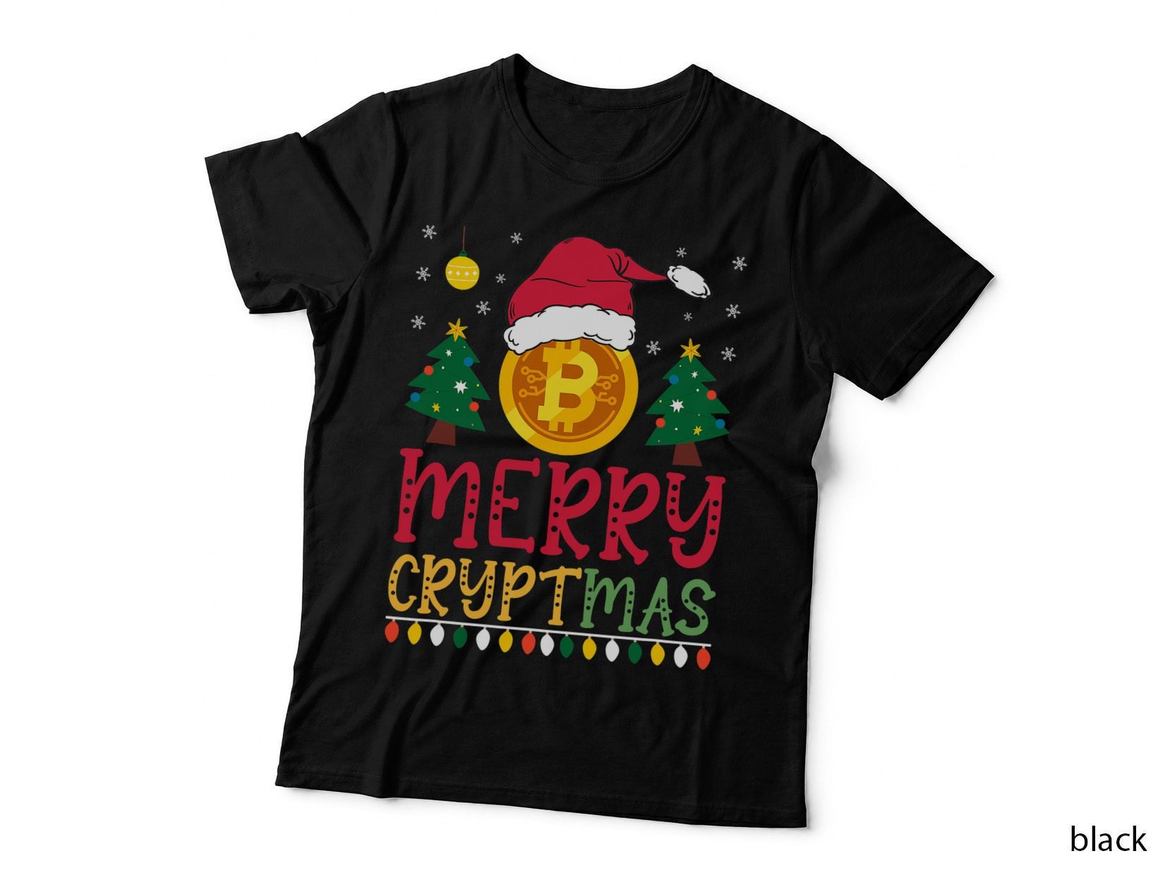 Funny Bitcoin Blockchain Christmas Tree T-Shirt, Crypto Xmas Gift Hoodie