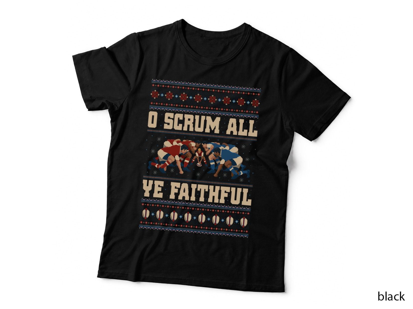 Funny Christmas Rugby T-Shirt, Ugly Xmas Sweater Rugby Gift Hoodie, Sweatshirt