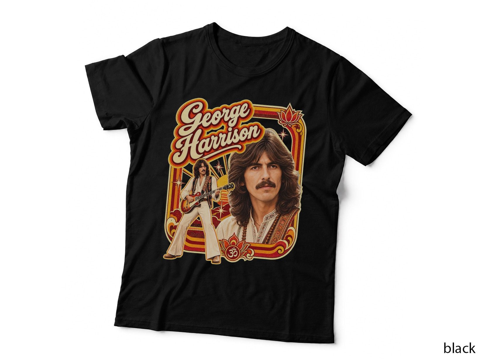 George Harrison 70s Rock Spiritual Vintage Music Guitar T-Shirt, Hoodie
