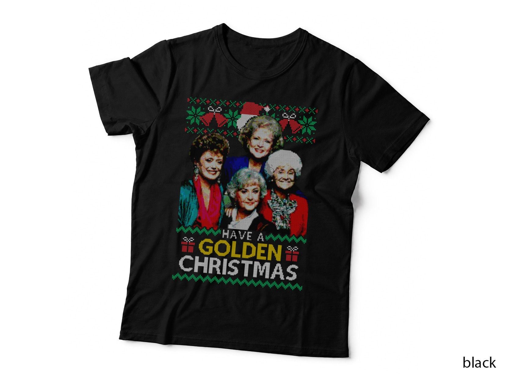Golden Christmas T-Shirt, Festive Xmas Cheer Winter Hoodie, Sweatshirt