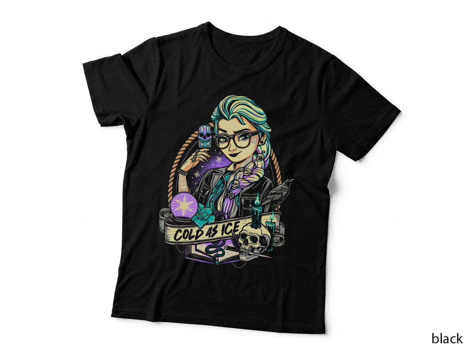 Gothic Ice Queen Tattoo T-Shirt, Alt Punk Rocker Princess Goth Fantasy Hoodie